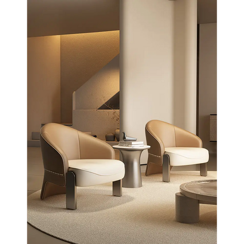 Pappas Livining Room Armchair Real Leather - Arm Chair