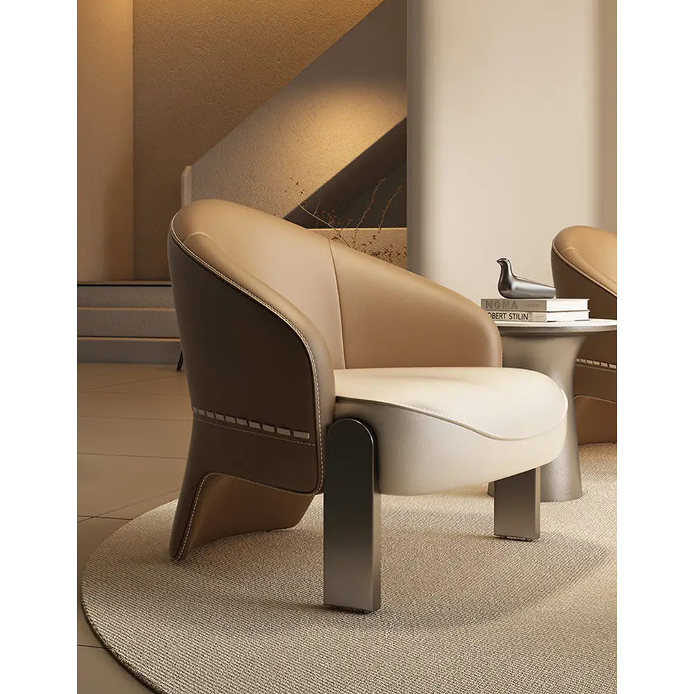 Pappas Livining Room Armchair Real Leather - Arm Chair