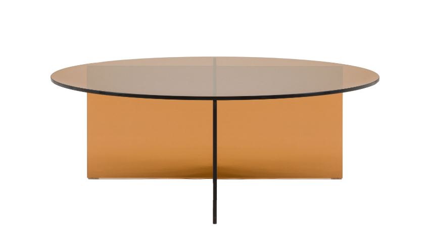 Retro Glass Coffee Table Bronze