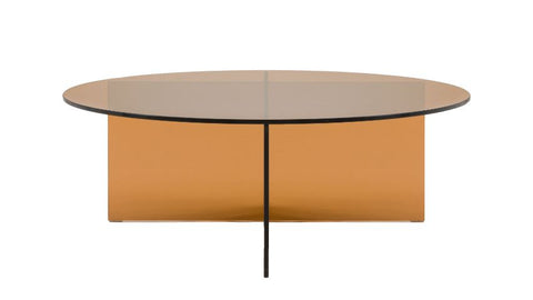 Retro Glass Coffee Table Bronze