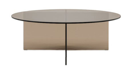 Retro Glass Coffee Table Charcoal