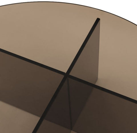 Retro Glass Coffee Table Charcoal