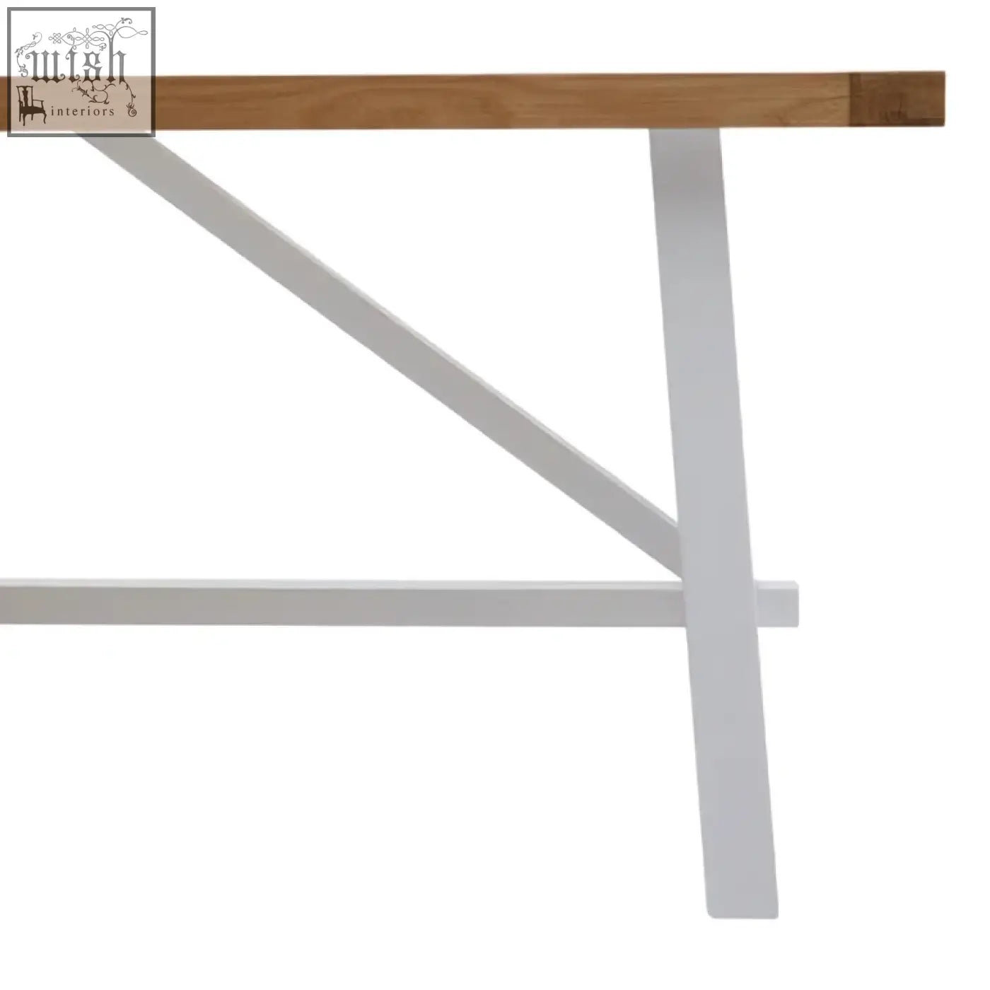 White metal table leg with natural oak tabletop on parkside natural oak dining table for oak dining room use