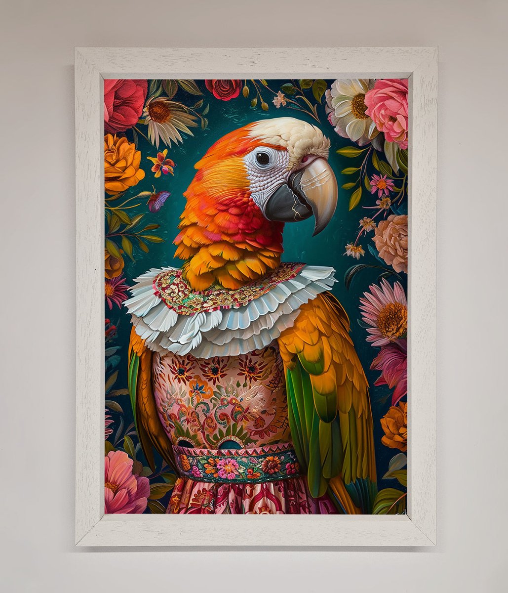 Parrot Renaissance Stare Framed Wall Art