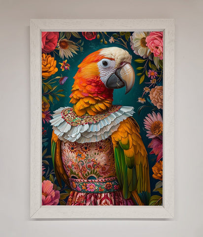 Parrot Renaissance Stare Framed Wall Art