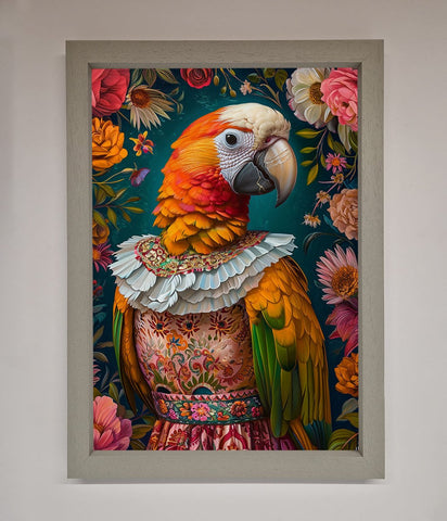 Parrot Renaissance Stare Framed Wall Art