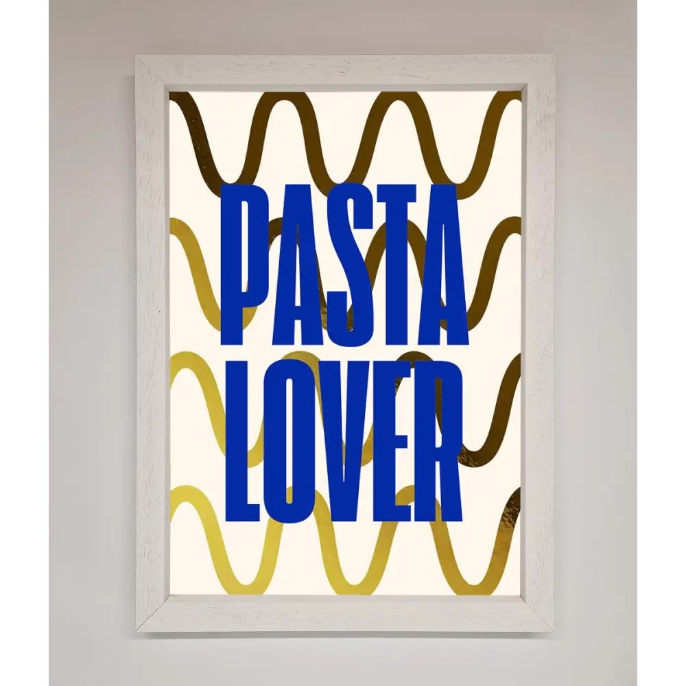 Pasta Lover Foil Print - A3 (29.7 x 42 cm) / White - Framed Print