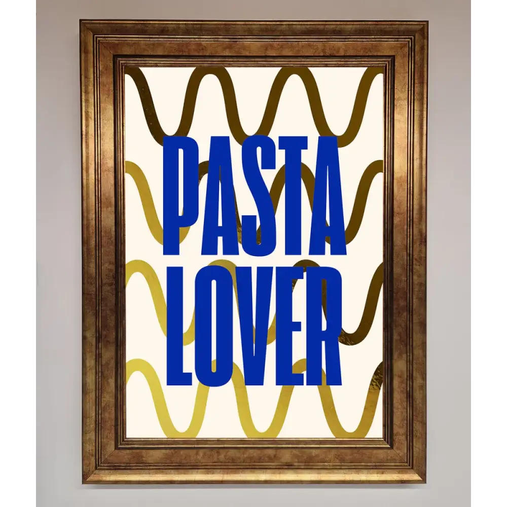 Pasta Lover Foil Print - B0 (100 x 141 cm) / Bronze - Framed Print