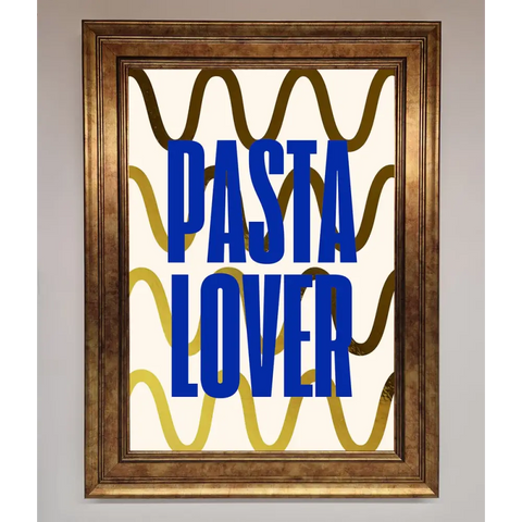Pasta Lover Foil Print - B0 (100 x 141 cm) / Bronze - Framed Print