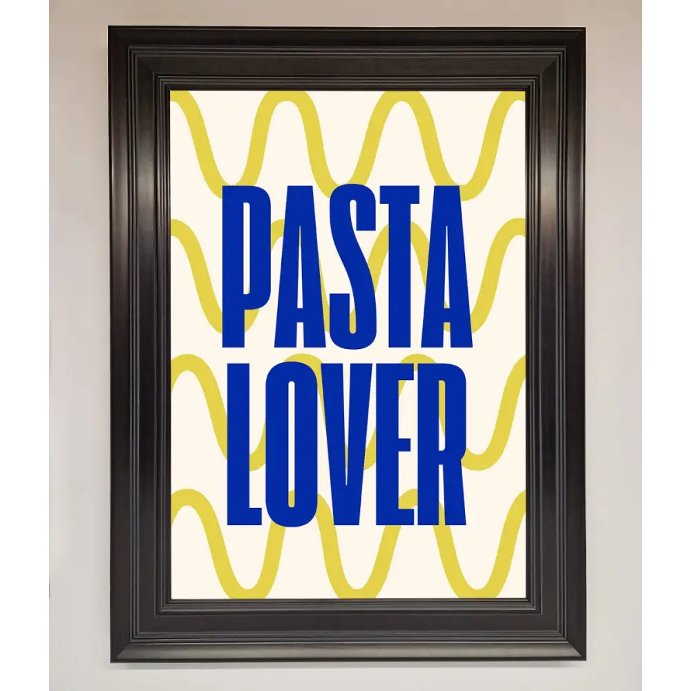 Pasta Lover Framed Wall Art - A1 (59.4 x 84.1 cm) / Matt Black - Framed Print