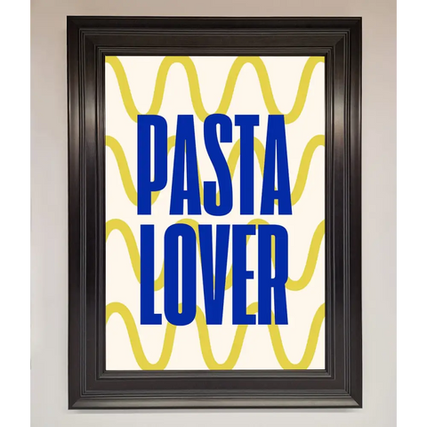 Pasta Lover Framed Wall Art - A1 (59.4 x 84.1 cm) / Matt Black - Framed Print