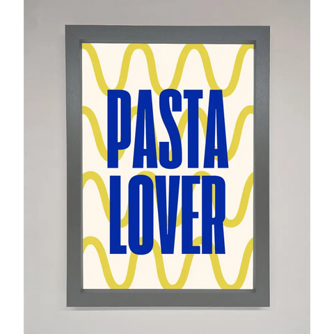 Pasta Lover Framed Wall Art - A3 (29.7 x 42 cm) / Dark Grey - Framed Print