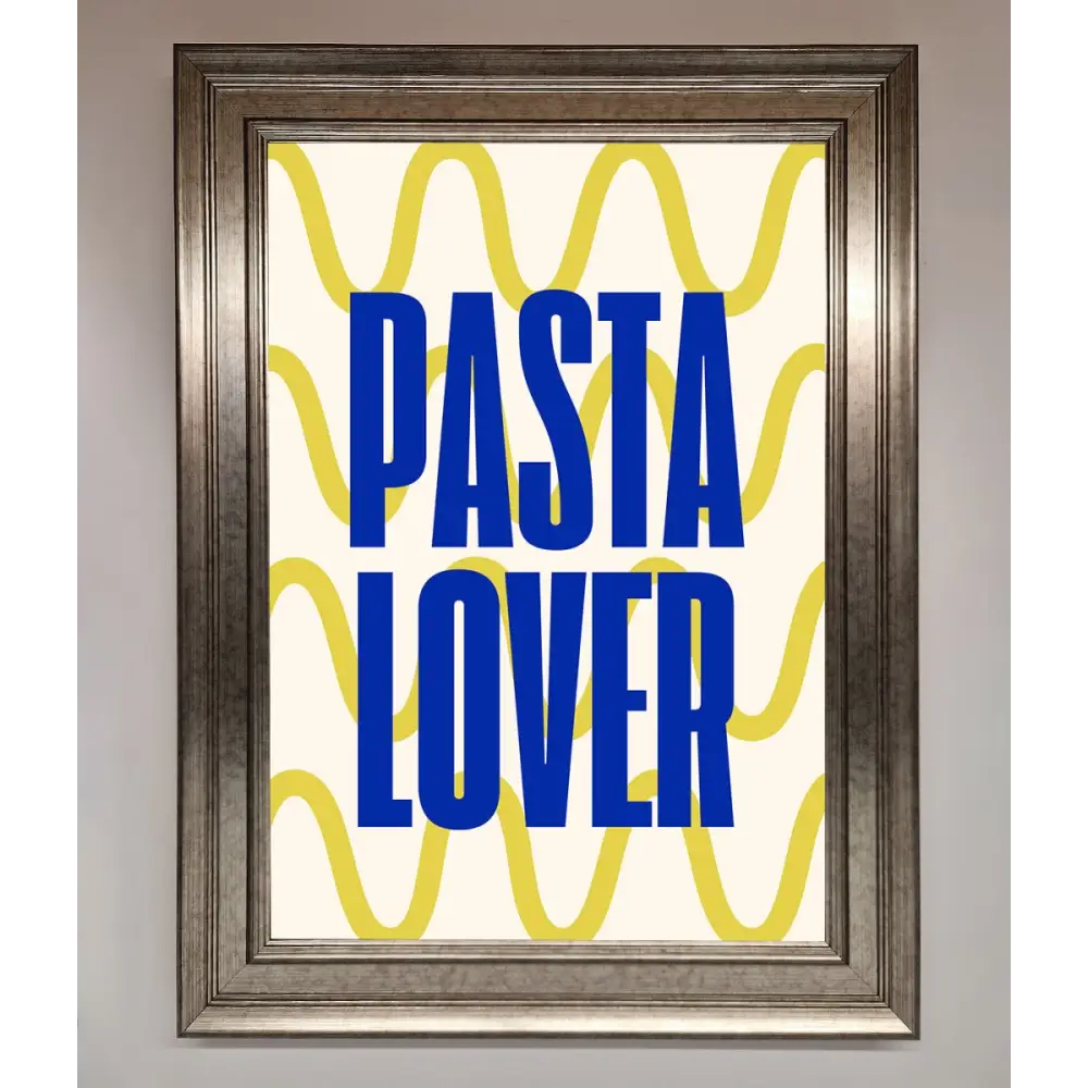 Pasta Lover Framed Wall Art - A3 (29.7 x 42 cm) / Silver - Framed Print