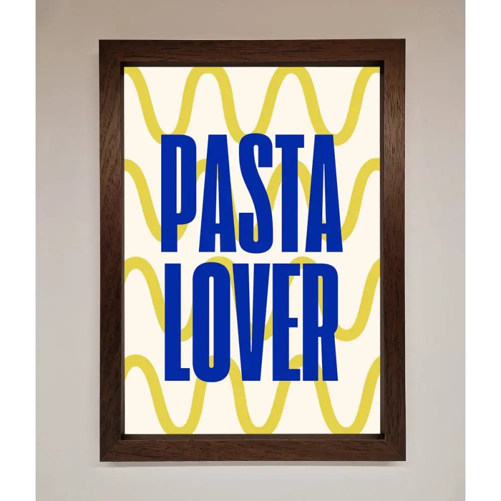 Pasta Lover Framed Wall Art - A3 (29.7 x 42 cm) / Walnut - Framed Print