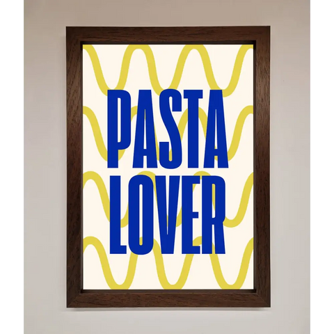 Pasta Lover Framed Wall Art - A3 (29.7 x 42 cm) / Walnut - Framed Print