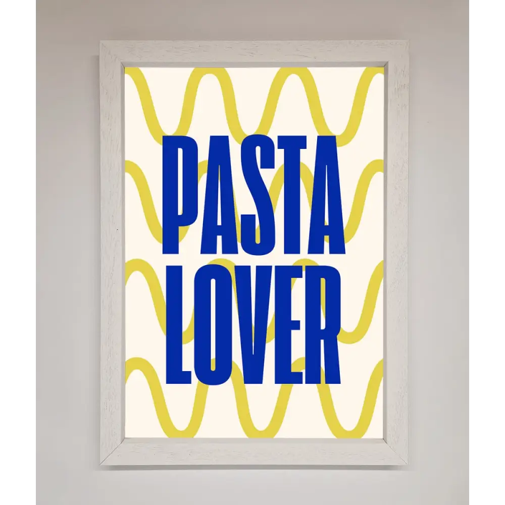 Pasta Lover Framed Wall Art - A3 (29.7 x 42 cm) / White - Framed Print