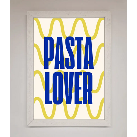 Pasta Lover Framed Wall Art - A3 (29.7 x 42 cm) / White - Framed Print
