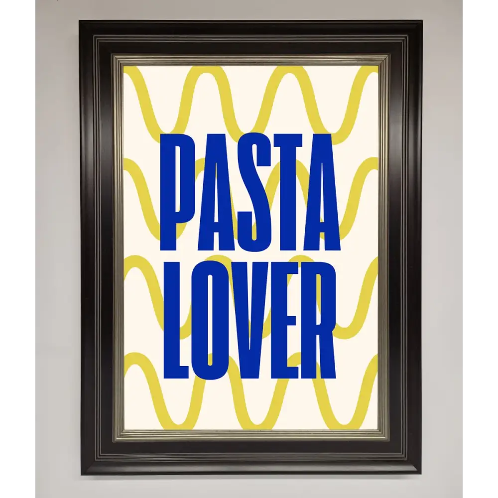 Pasta Lover Framed Wall Art - B0 (100 x 141 cm) / Black Silver - Framed Print