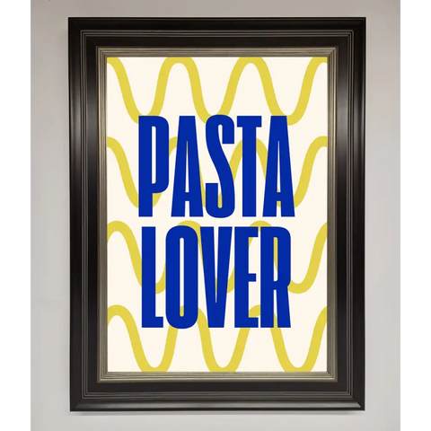 Pasta Lover Framed Wall Art - B0 (100 x 141 cm) / Black Silver - Framed Print