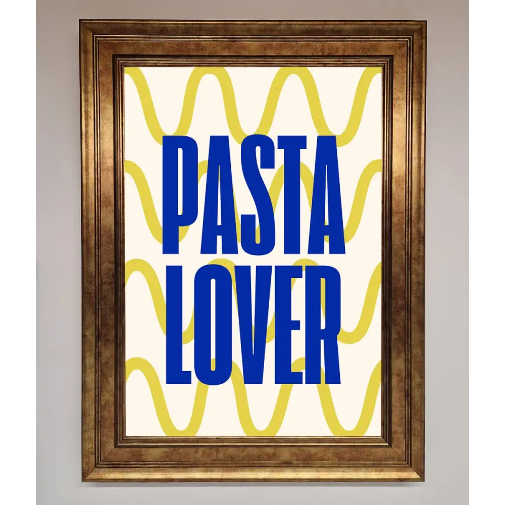 Pasta Lover Framed Wall Art - B0 (100 x 141 cm) / Bronze - Framed Print