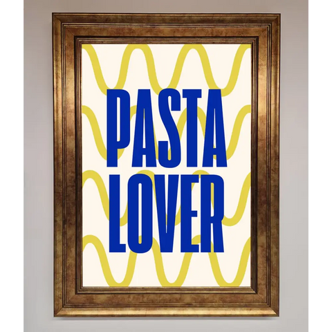 Pasta Lover Framed Wall Art - B0 (100 x 141 cm) / Bronze - Framed Print