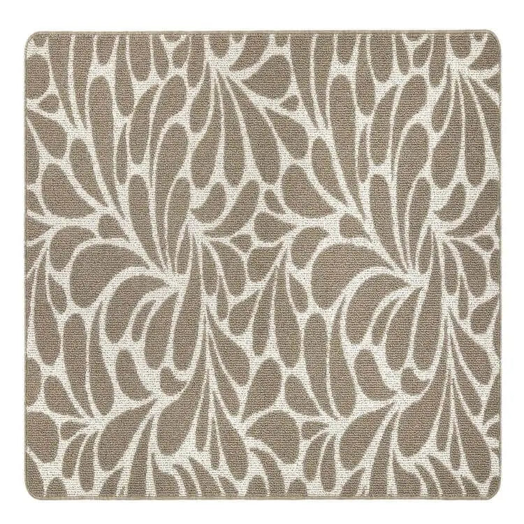 Patterned Washable Mat and Runner in Cream & Brown - Raindrop / 100X150 cm - Rugs