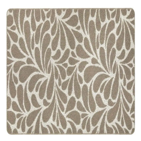 Patterned Washable Mat and Runner in Cream & Brown - Raindrop / 100X150 cm - Rugs