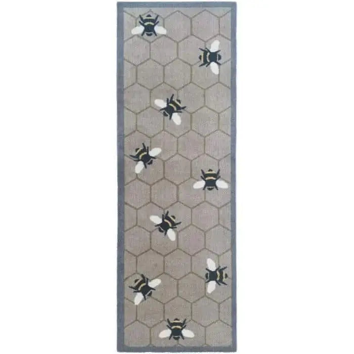Patterned Washable Mat and Runner - My Bees / 50X150 cm - Doormat