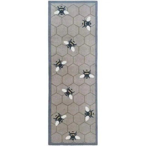 Patterned Washable Mat and Runner - My Bees / 50X150 cm - Doormat