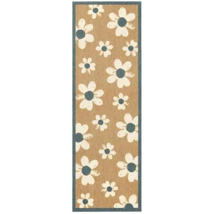 Patterned Washable Mat and Runner - My Flower Home / 50X150 cm - Doormat