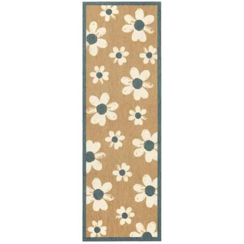 Patterned Washable Mat and Runner - My Flower Home / 50X150 cm - Doormat