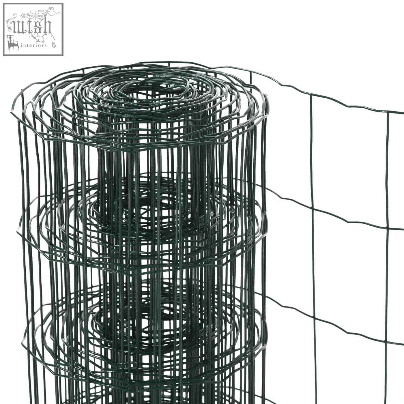 Rolled green pvc coated wire mesh fencing made of galvanized steel for garden poultry and animal protection