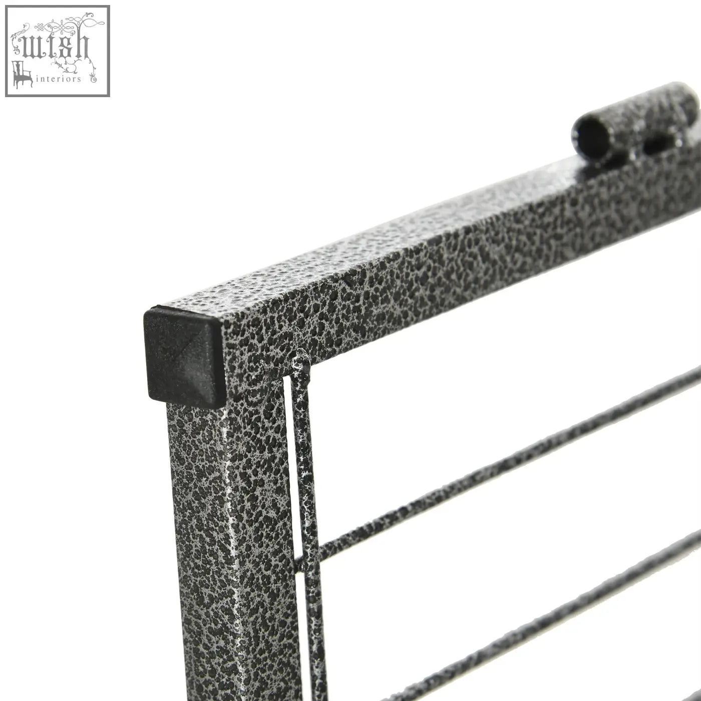 Black speckled heavy duty metal wire rack with matte finish and reinforced corner caps for pawhut 16 panels playpen