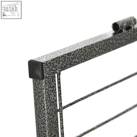 Black speckled heavy duty metal wire rack with matte finish and reinforced corner caps for pawhut 16 panels playpen