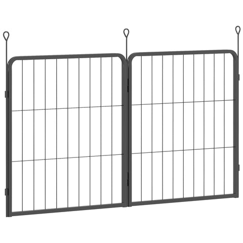 PawHut 2 Piece Dog Pen Expansion Pack for 60cm High Animal Pen with 3 Connecting Stakes