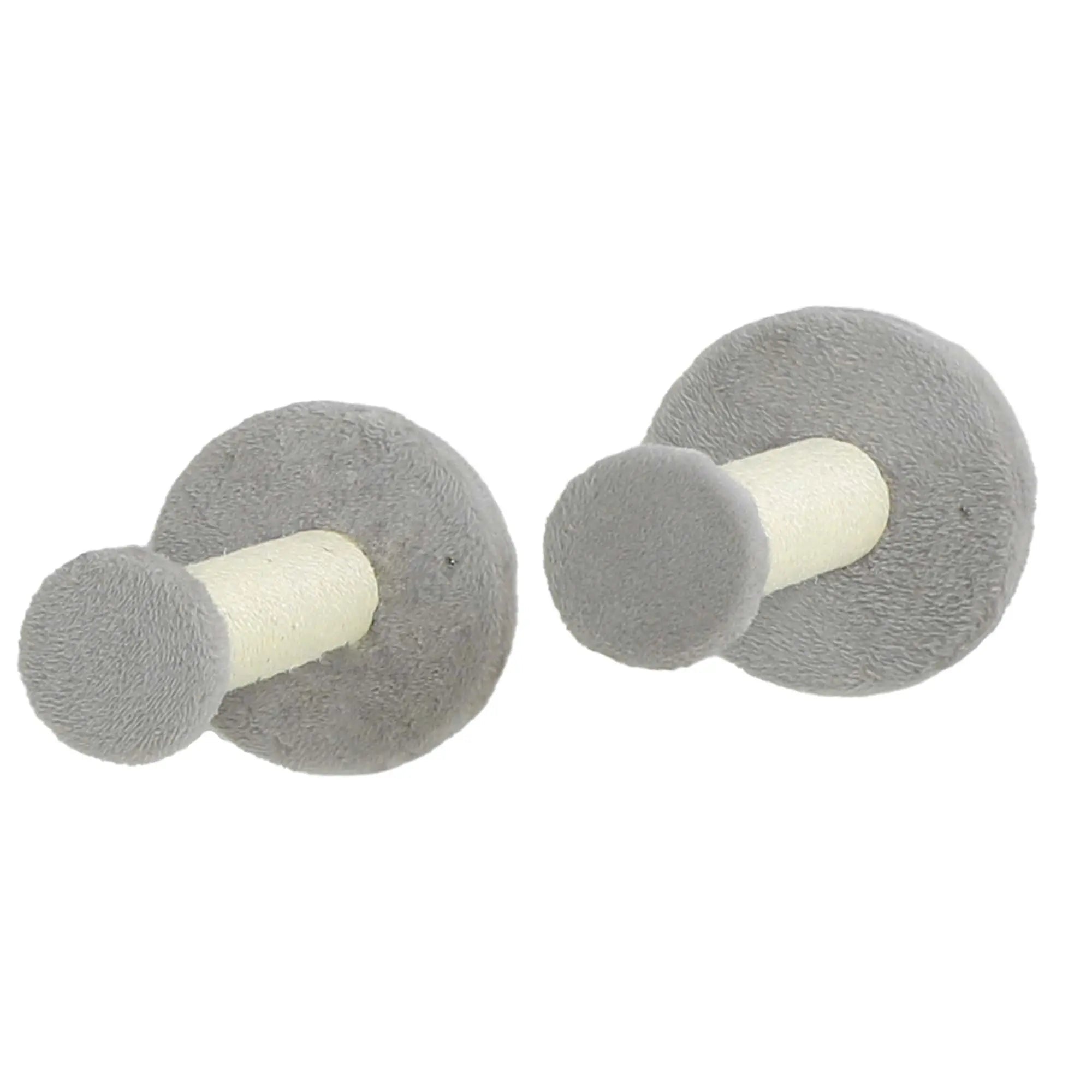 Pawhut 3-piece cat wall furniture in light grey with gray plush scratching posts particle board core and corner platform