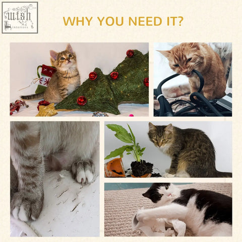 A collage showing cats using the pawhut 30 inch wooden running wheel in natural wood finish for exercise and play