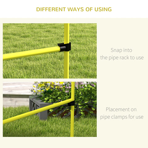 Bright yellow plastic pipe with black clamp for pawhut dog agility jumps free standing with carry bag included