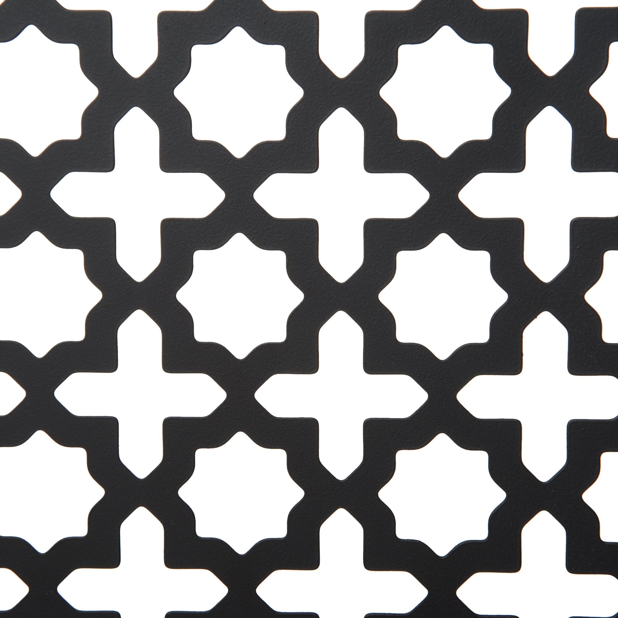 Black solid steel pet gate panel with geometric lattice pattern for pawhut 74-80cm pressure fit safety gate