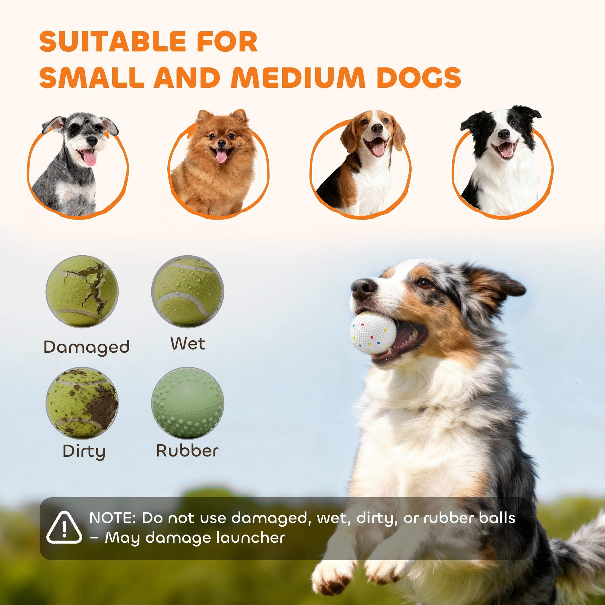 Green textured etpu ball for pawhut automatic dog ball launcher perfect for fetch and training play