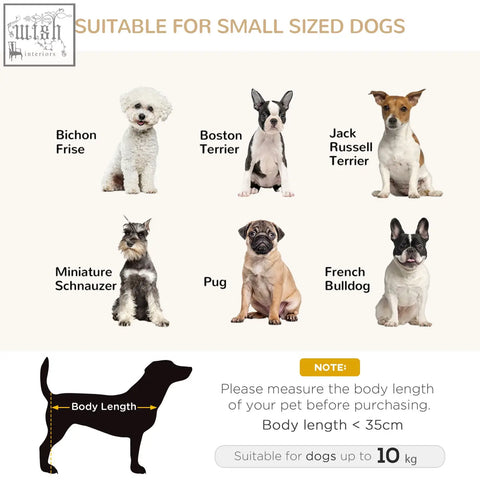 Adjustable dog collar for small dogs shown with pawhut grey dog sofa bed featuring pu cover and soft cushion