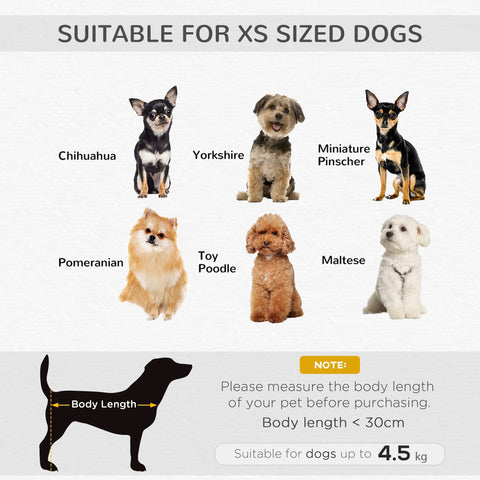 Pawhut dog sofa bed with solid wooden frame and grey washable cushion designed for xs dogs like chihuahua and pomeranian