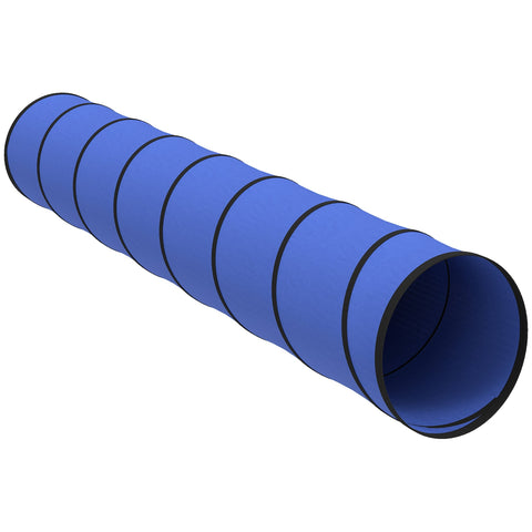 Blue pawhut dog fabric tunnel with black trim made of tear-resistant oxford cloth for outdoor dog agility play