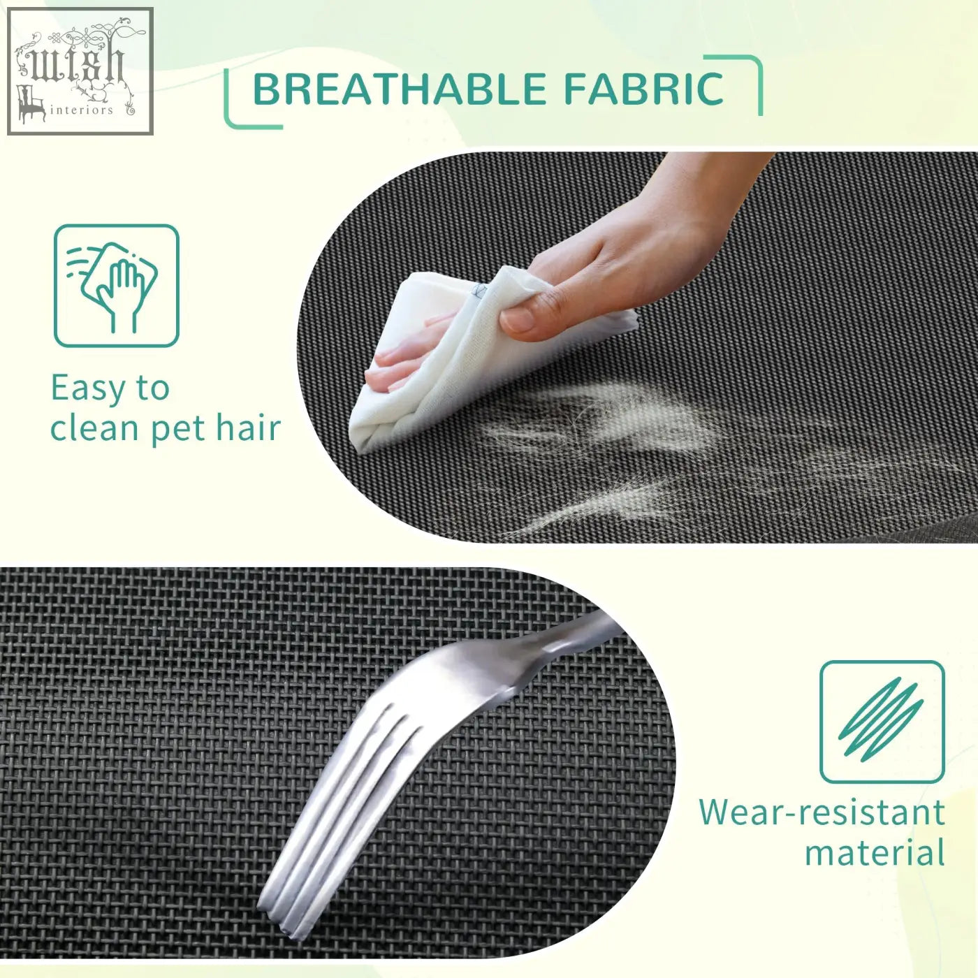 Black pawhut elevated pet bed featuring breathable mesh fabric and steel frame for large dogs with non-slip pads