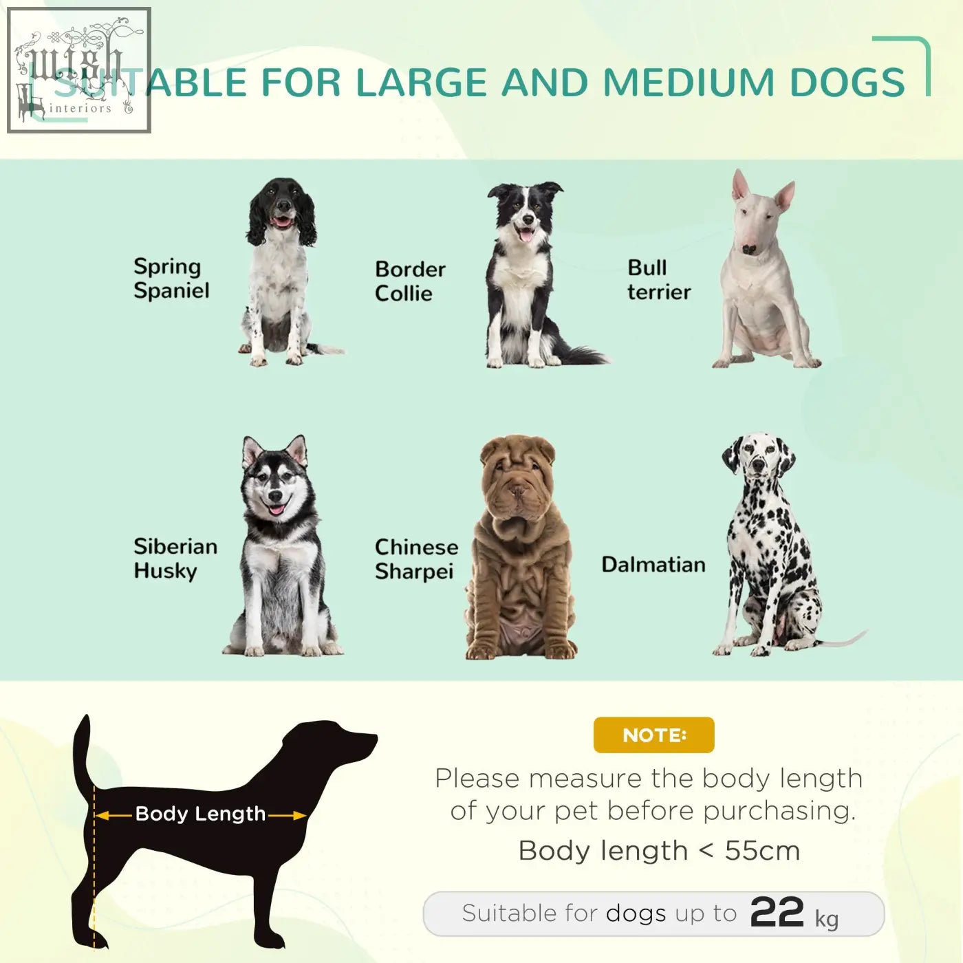 Black pawhut elevated pet bed with breathable mesh fabric and steel frame for large medium dogs like border collies