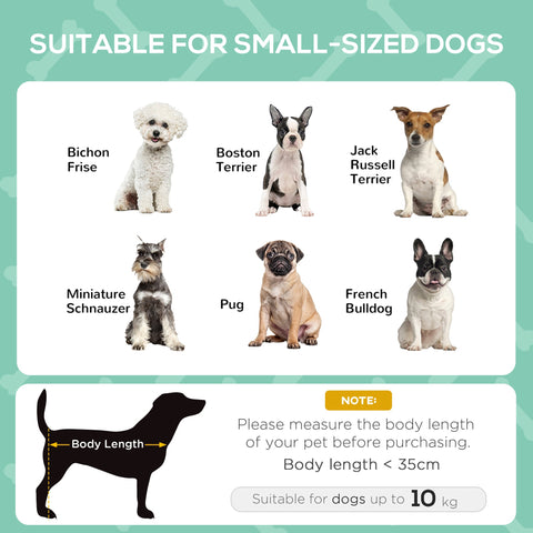 Gray pawhut elevated pet bed with breathable mesh canopy for small dogs under 10kg and body length 35cm