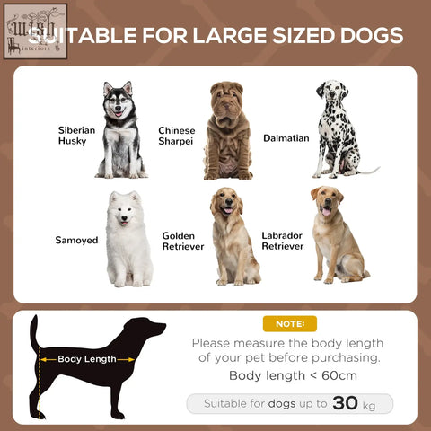 Dog collar for large dogs with adjustable sizing and clear measurements paired with pawhut coffee elevated dog bed
