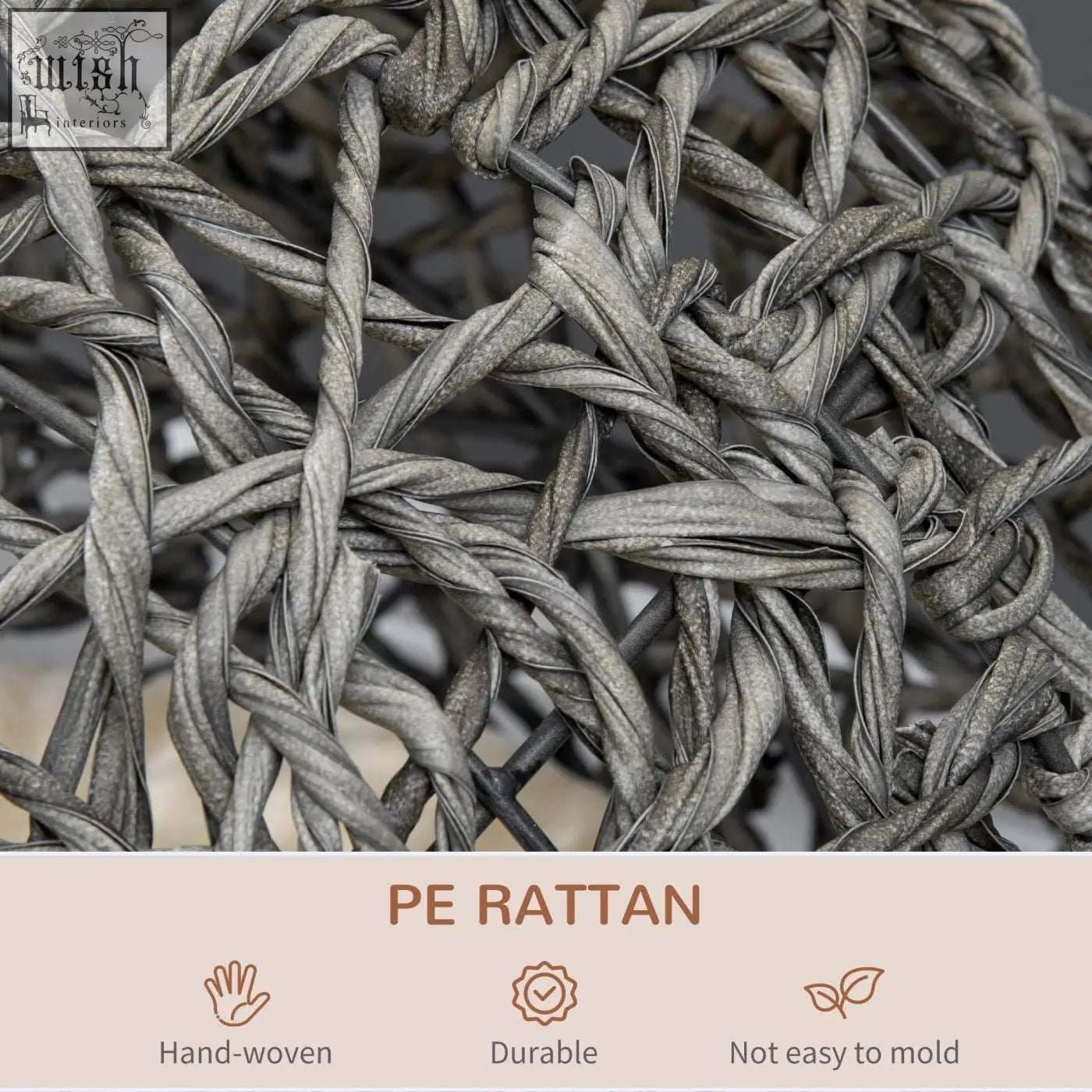 Pawhut rattan elevated cat bed in grey with hand woven twisted pe rattan for pets cool and durable comfort