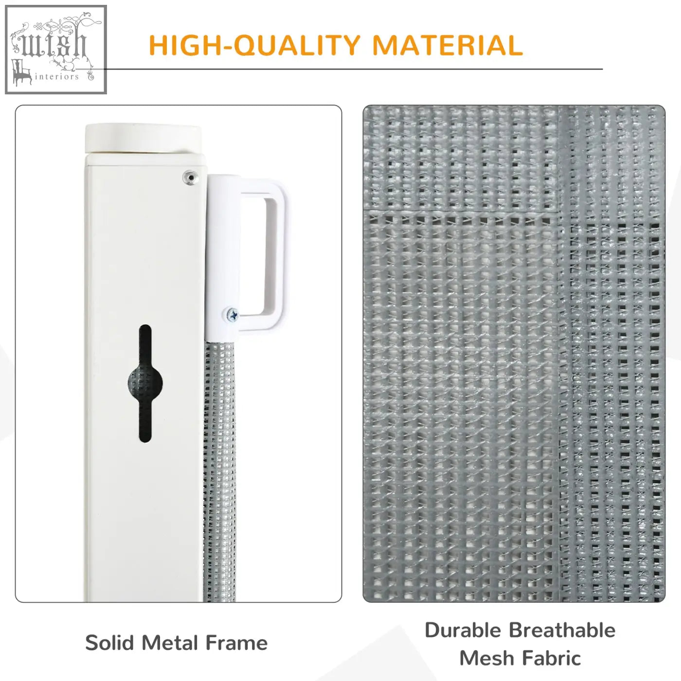 Grey PawHut pet gate with durable steel frame and polyester cloth mesh panel for doorways and stairs protection