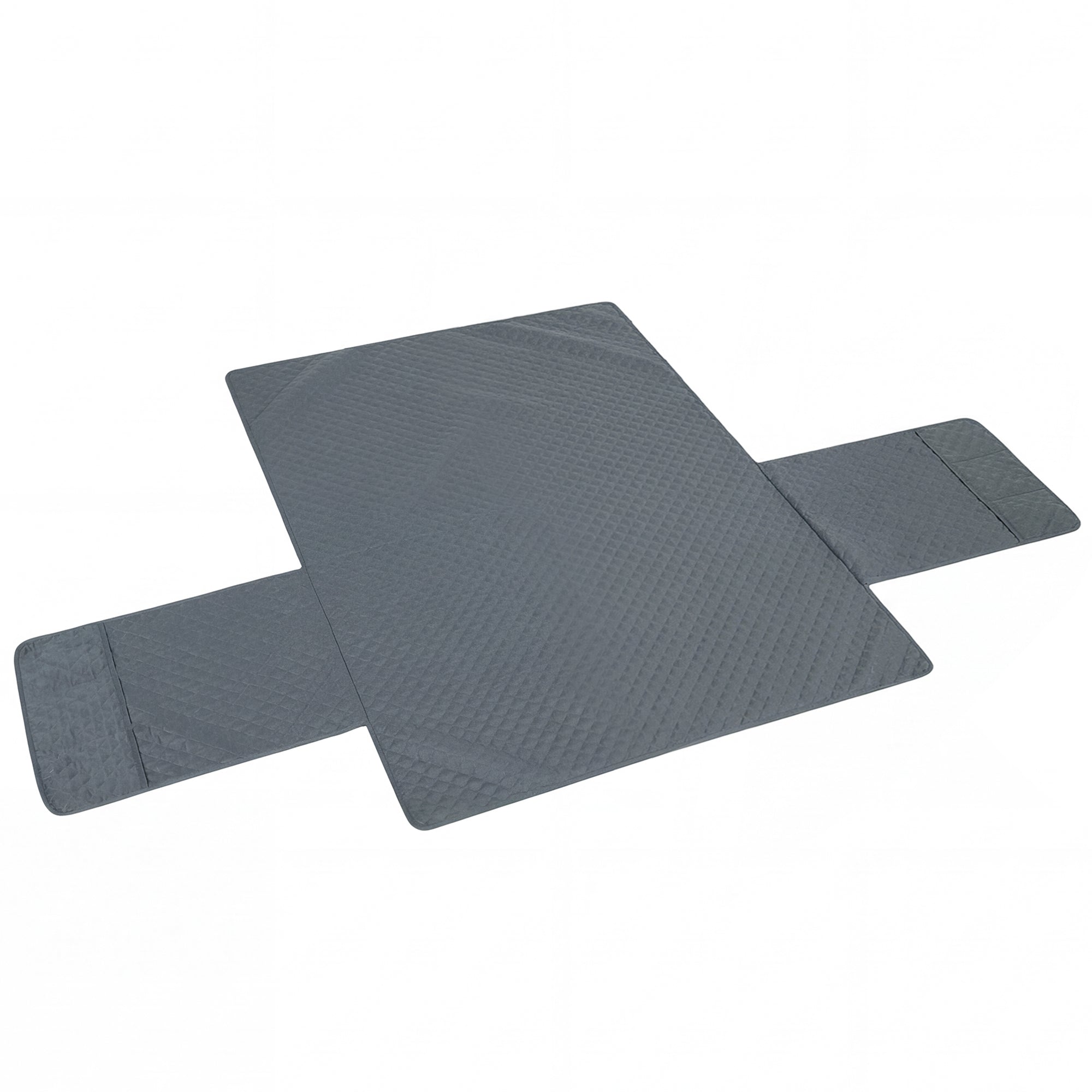 Gray textured silicone mat with cross design on the back side of pawhut waterproof sofa cover for 2 seater couch